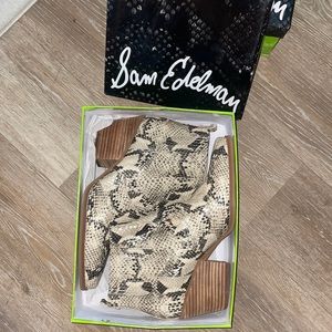 Sam Edelman Snake Skin ankle boots. Never worn